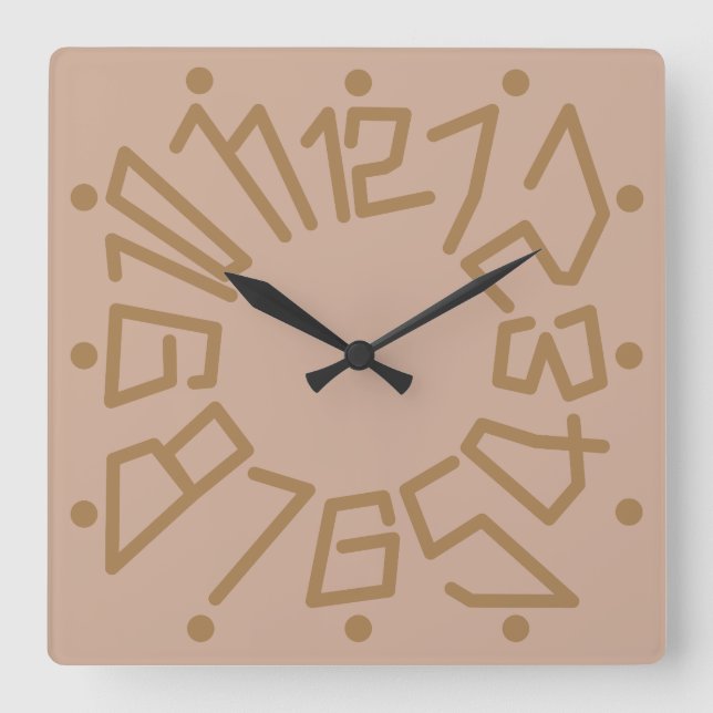 Reloj Cuadrado Love ORIGINALS NUMBERS by Masanser (Anverso)