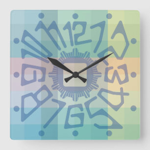 Reloj Cuadrado Love PASTEL COLORS  by Masanser