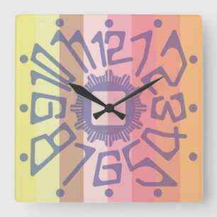 Reloj Cuadrado Love PASTEL COLORS  by Masanser