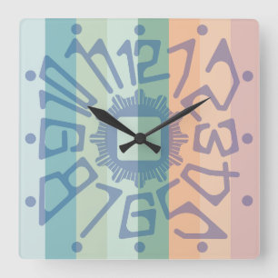 Reloj Cuadrado Love PASTEL COLORS by Masanser