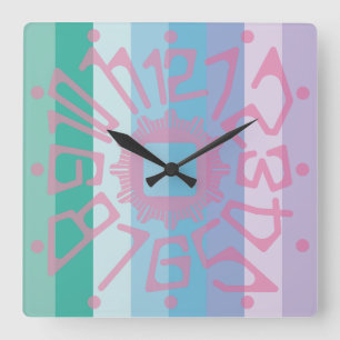 Reloj Cuadrado Love PASTEL COLORS  by Masanser