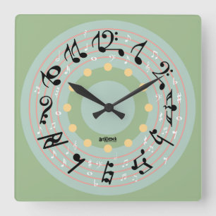 RELOJ CUADRADO LOVE THE MUSIC IS YOU BY MASANSER