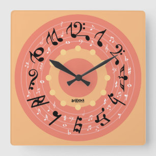 RELOJ CUADRADO LOVE THE MUSIC IS YOU BY MASANSER