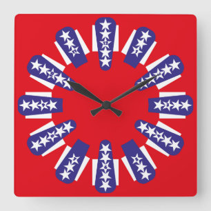 RELOJ CUADRADO LOVE USA COLORS FLAG 50 STARS BY MASANSER