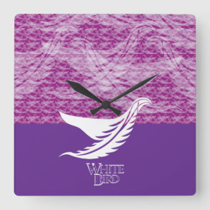RELOJ CUADRADO LOVE WHITE BIRD BY MASANSER