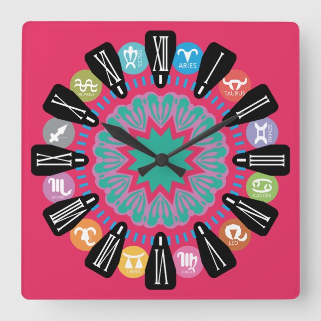 RELOJ CUADRADO LOVE ZODIAC CLASSIC HEART MASANSER LEX SALON EPOCA (Anverso)