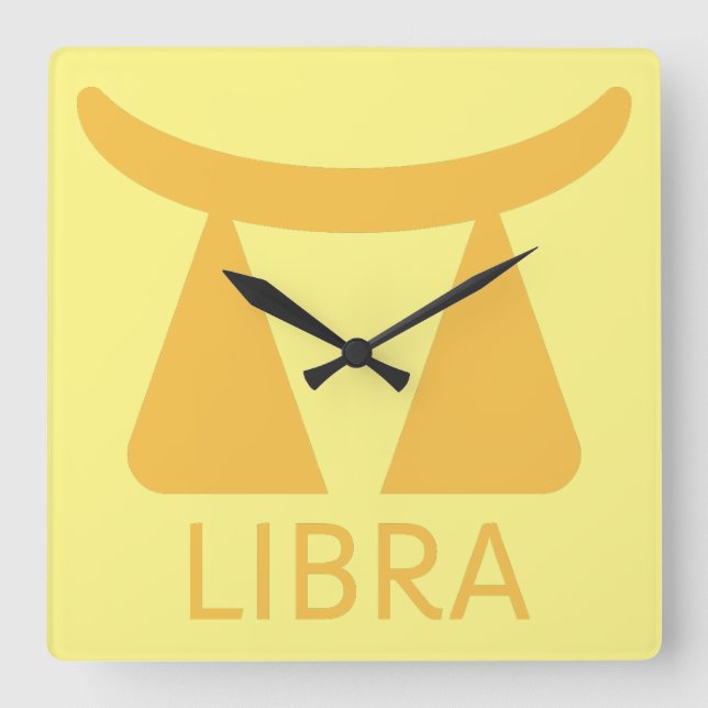 RELOJ CUADRADO LOVE ZODIAC SIGNS LIBRA BY MASANSER (Anverso)