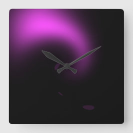 Reloj Cuadrado Luces de Remolino de Sol Purpura