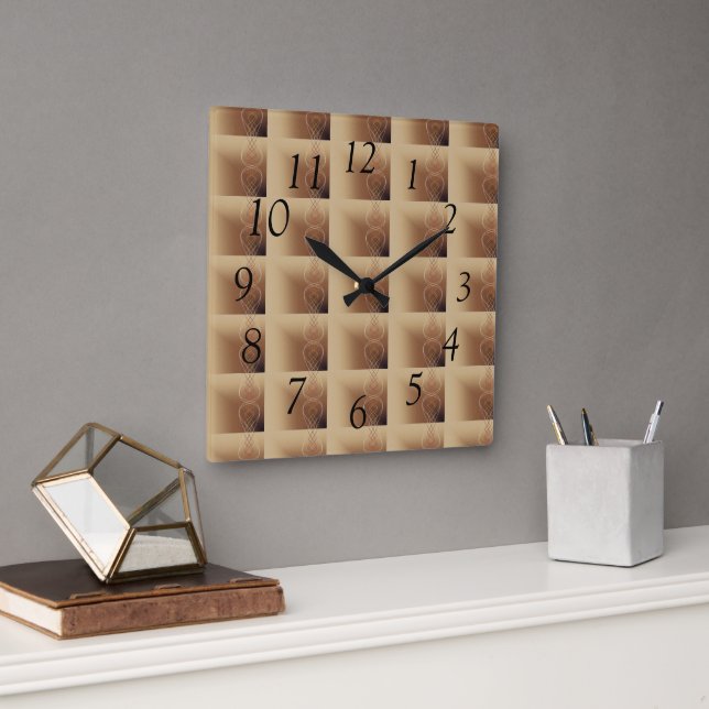 Reloj Cuadrado Luces del vintage (Oficina)