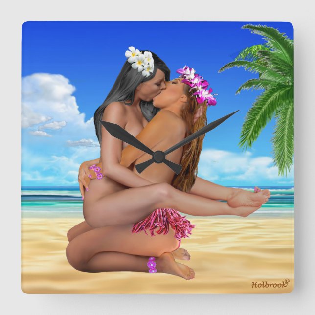 RELOJ CUADRADO LUCHA CONTRA EL KISS (Anverso)