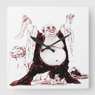 Reloj Cuadrado Lucky Buddha Wall Clock