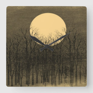 Reloj Cuadrado Luna completa #8