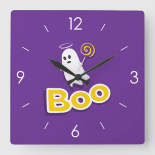 Reloj Cuadrado Luna de Halloween obsesionada con el Bloque de Par