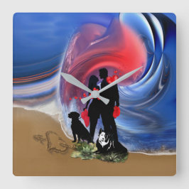 Reloj Cuadrado Luna de miel