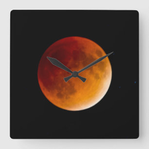 Reloj Cuadrado Luna Eclipse de Luna Mendota Heights