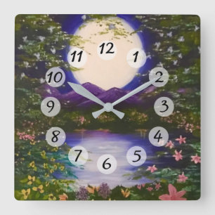 Reloj Cuadrado Luna llena