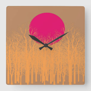 Reloj Cuadrado Luna llena #5