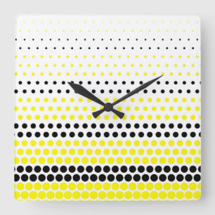 Reloj Cuadrado Lunar del amarillo y del negro de cadmio