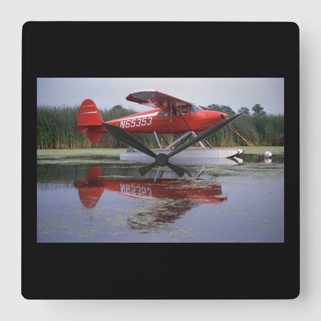 Reloj Cuadrado Luscombe, 8A, 1940, aviación de Oshkosh_Classic (Anverso)