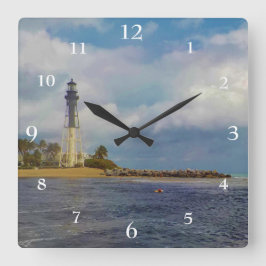 Reloj Cuadrado Luz de la entrada de Hillsboro escénica