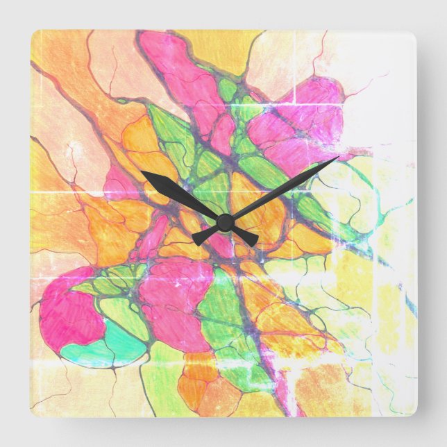 Reloj Cuadrado Luz de la habitación (Anverso)