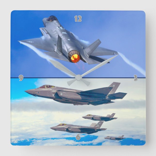 RELOJ CUADRADO LUZ F-35A II (Anverso)