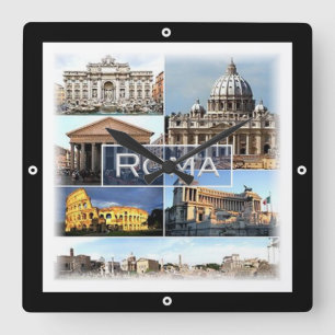 Reloj Cuadrado LZO010 mosaic of ROME, Lazio, Italy,