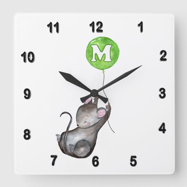 Reloj Cuadrado M is for MOUSE (Anverso)
