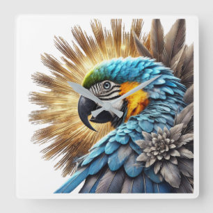 Reloj Cuadrado Macaw Majesty Radiant