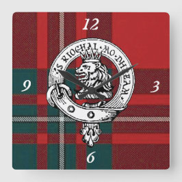 Reloj Cuadrado MacGregor Tartan Clock