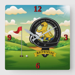 Reloj Cuadrado MacPherson/McPherson Clan Badge Golf personalizado