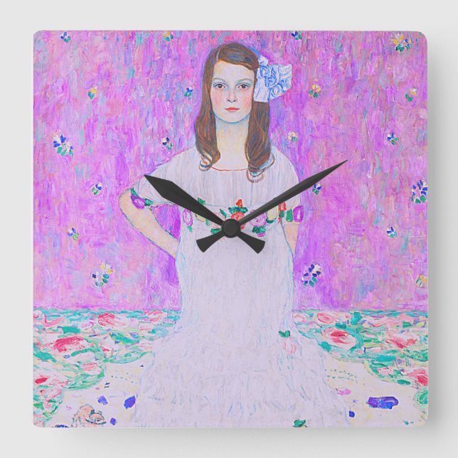 Reloj Cuadrado Mäda Primavesi de Gustav Klimt (Anverso)