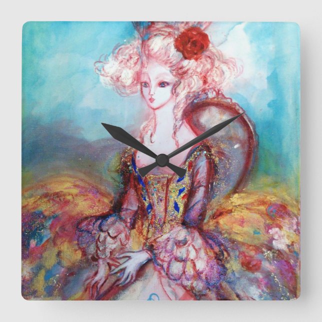RELOJ CUADRADO MADAME POMPADOUR (Anverso)