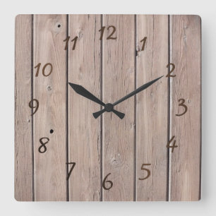 Reloj Cuadrado madera