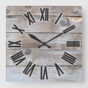 Reloj Cuadrado Madera aletargada