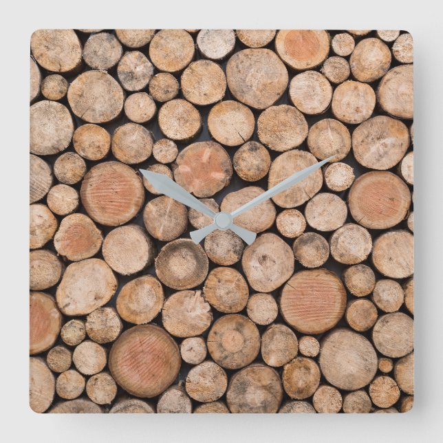 Reloj Cuadrado madera hermosa (Anverso)