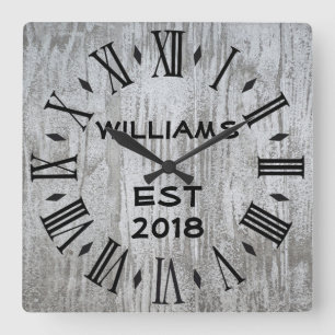 Reloj Cuadrado Madera ligera personalizada elegante