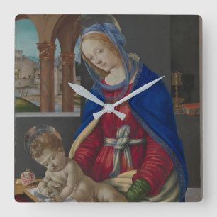 Reloj Cuadrado Madonna y el niño, alrededor de 1483-4
