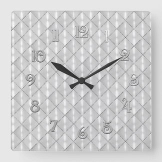 Reloj Cuadrado Madre blanca de la Perla con plata