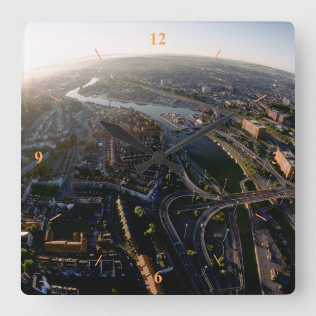 Reloj Cuadrado Madrugada sobre Bristol (Anverso)