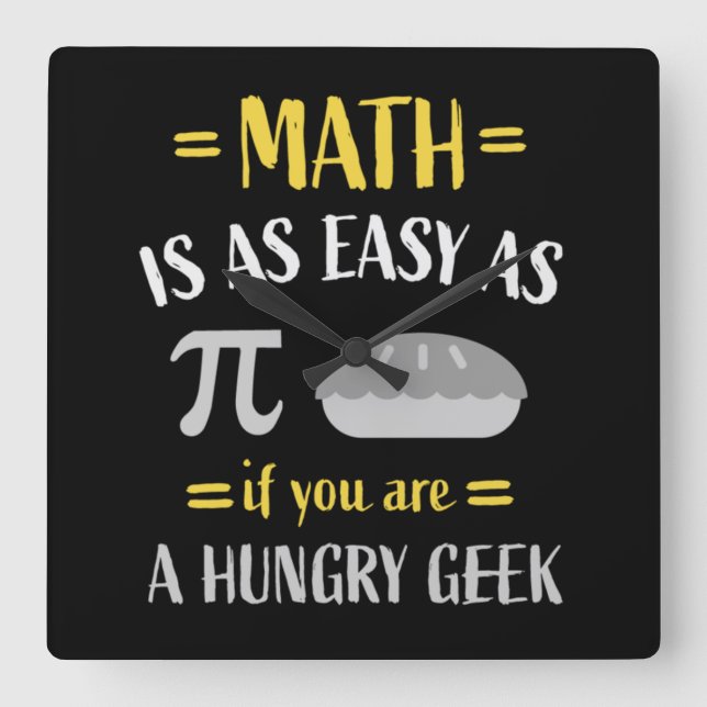 Reloj Cuadrado  Maestros de matemáticos profesores de matemáticas (Anverso)