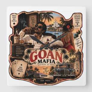 Reloj Cuadrado Mafia de Goa - Orgullo de Goa