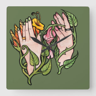 Reloj Cuadrado Magia de la Bruja Verde