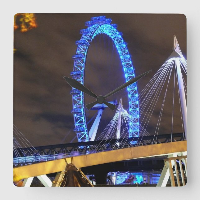 Reloj Cuadrado Magnificent! Millennium Wheel London (Anverso)