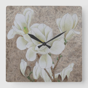 Reloj Cuadrado Magnolia Blossom