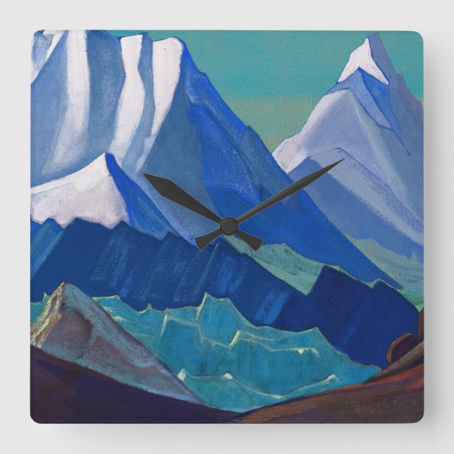 Reloj Cuadrado Maitreya, 1932 por Nicholas Roerich (Anverso)