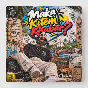 Reloj Cuadrado Maka Kitem Khabar? — Alma Susegad Siempre