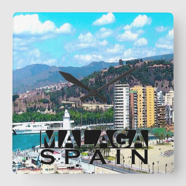 Reloj Cuadrado Malaga (Anverso)