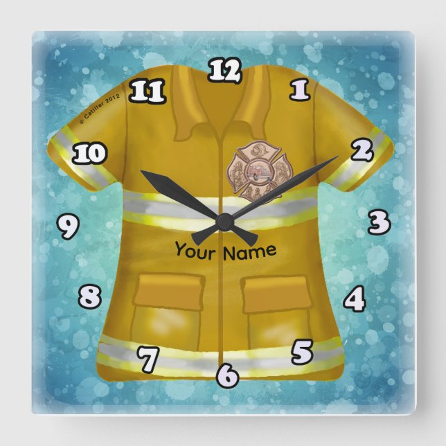 Reloj Cuadrado Maltese Cross  Firefighter  (Anverso)