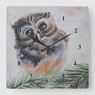 Reloj Cuadrado Mamá... - Pintura en Acuarela -